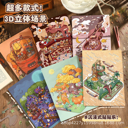 Link 66: Large Size 3D Scene Stickers Magic | Symphony | Moon | Party | Dragon Boat Festiva | Square