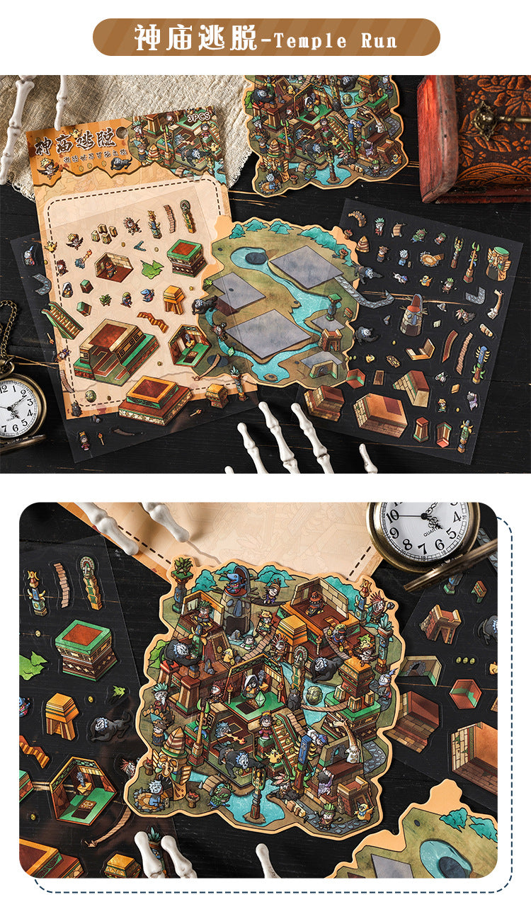 Link 49:  Spooky 3D Miniature Scene Stickers 4 Themes Scenery Stickers