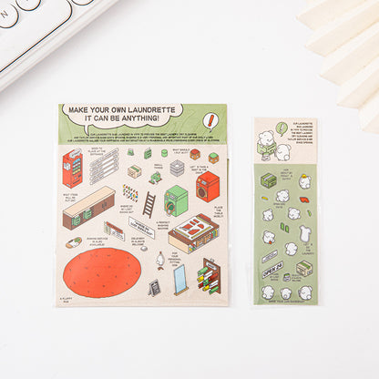 Link 37: Different Shops Themes 3D Miniature Scene Stickers  No-Cut Scene Scrapbook