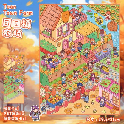 Link 41: 6 Different Themes of Houses Farms 30 Scene Stickers