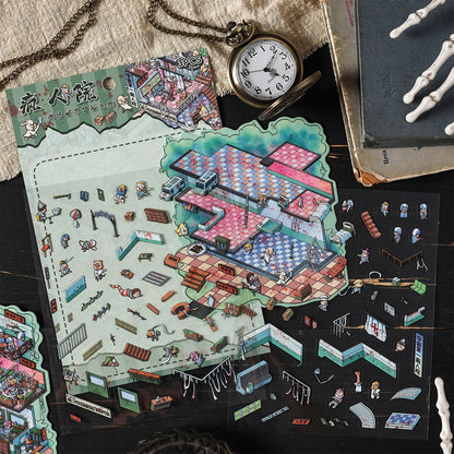 Link 49:  Spooky 3D Miniature Scene Stickers 4 Themes Scenery Stickers