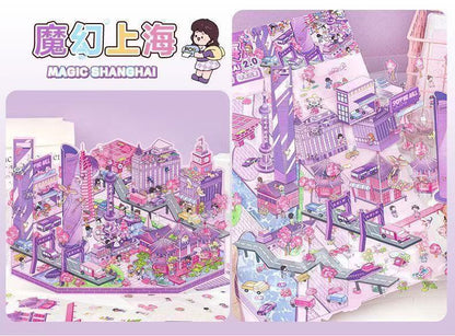 Link 27: Travel Scenery Stickers City Series Hangzhou Jiangnan Large Size High Difficulty Chinese Style