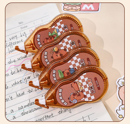 Link 25: 6m*5mm Capybara Scene Stickers Must Use Transparent Dot Glue High-Value Journal Double-Sided Tape